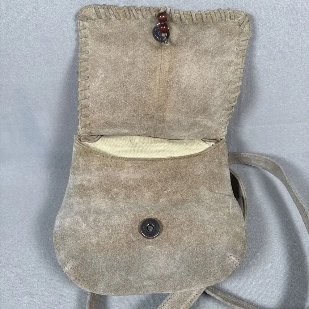 Vintage Fossil Crossbody Purse Bag Suede For Repair